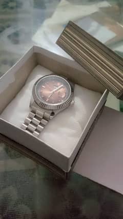 Luxury Rolex-Inspired Men's Watch – Unique Brown Dial