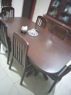 wooden dining table