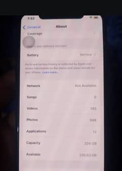 iPhone x 256 gb JV  battery 73