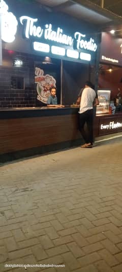 Italian food, street shop restaurant
