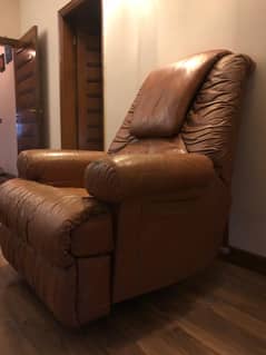 Real Leather large size Recliners x 2 pcs
