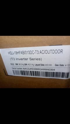 haier ac 1.7 ton 2025 model 19hfab t3 Technology box pack