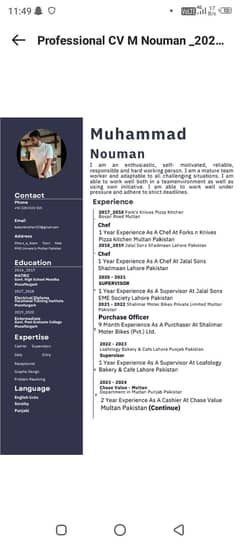 Application For Job Related To My Resume  03280333555
