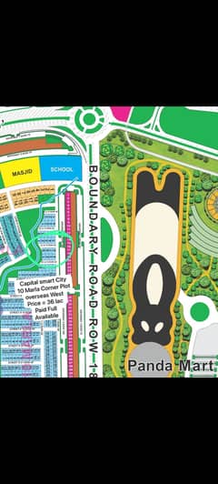 Capital smart city,10 marla balloted,overseas west, 20 mins to airport