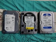 3 Hard drives for sale (100% health & performance) 1TB, 1TB, 2TB