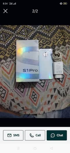 s1 Pro mobile vivo 8/128/GB complete Saman argent se