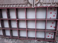 Wooden rack, wooden shelves