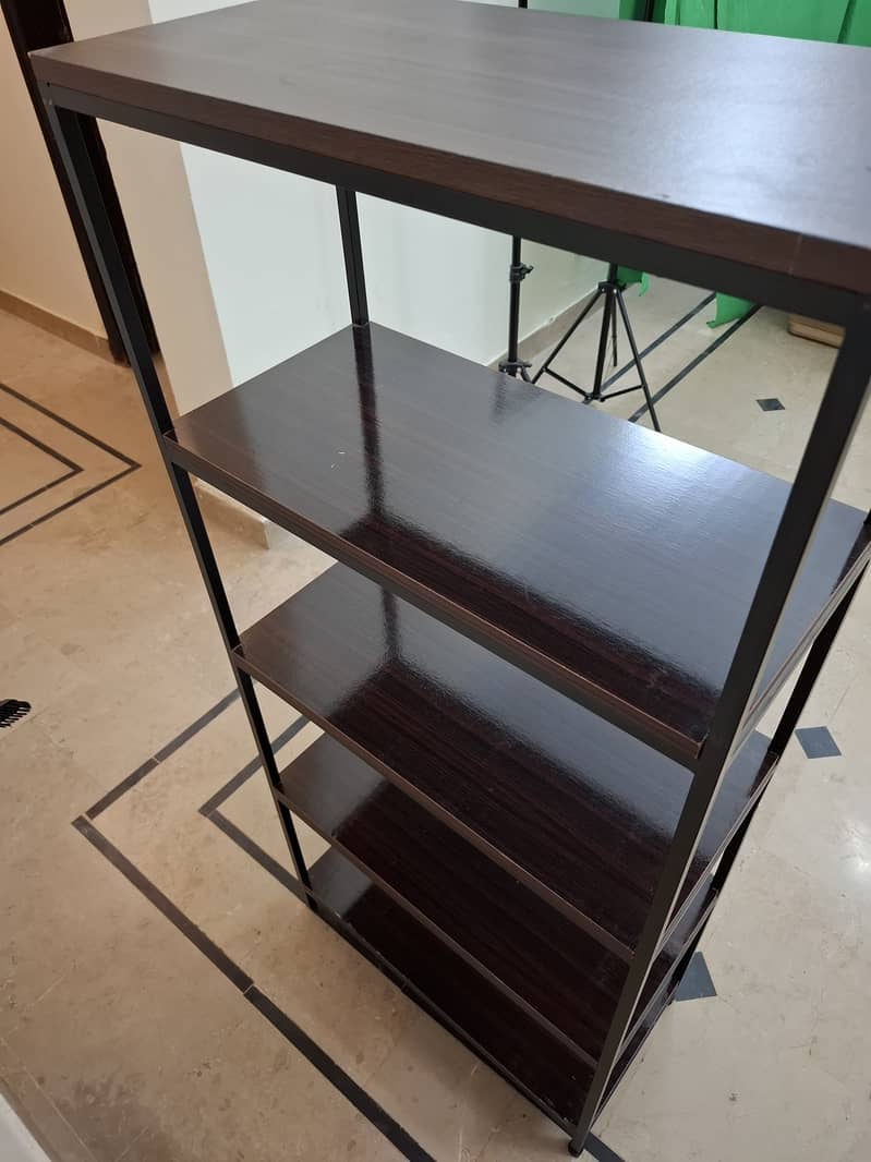 Metal Frame Bookcase, Bookshelf, 5 Shelf 4