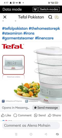 tefal 3 tier food steamer