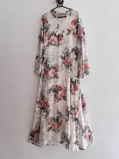 Printed floral party dress