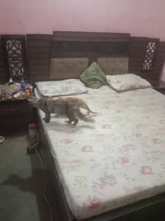 king size bed without mattress. dressing table