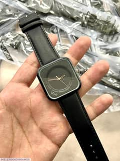 MEN,S Qartaz Analogue Watch with Black leather strap