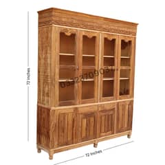 D2 6x6 feet Pure sheesham wood chinioti showcase for sale