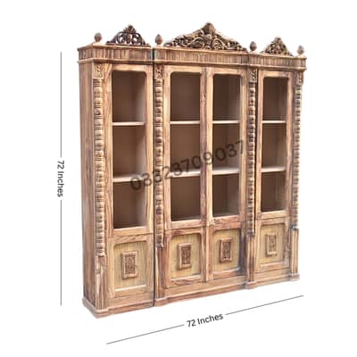 D1 Pure solid Sheesham wood chinioti showcase 6x6 feet