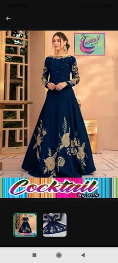 blue maxi for woman 1 piece