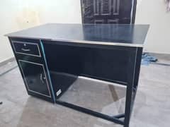 Modern Black Table with Drawers and Shelf perfect for Office or home