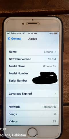 I phone 6s 64GB official PTA APPROVED