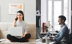 Online and Office Work Availability for Male And Female, Students .