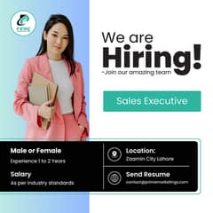 Hiring Female Sales Executives (Real Estate) Zaamin City Lahore.