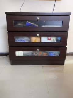 Bed set with 2 side tables, Dressing table and cupboard