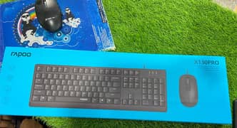 RAPOO X130 PRO Wired Optical Mouse/Keyboard Combo
