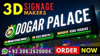 3D LED Sign Board Shop Neon Backlight Backdrop Panaflex Printing Steel