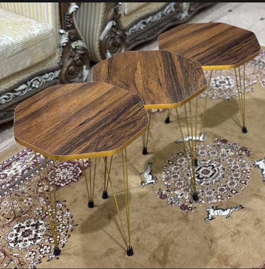1 Pcs / Set of 3 Round Coffee Table HIGH Gloss Nesting End Tables 1