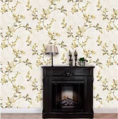 3D Wallpaper, wooden floor, media wal, panel, window blind 03147093270