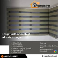Roller Blind | Zebra Blind | Wooden blind | home & office/Remote blind