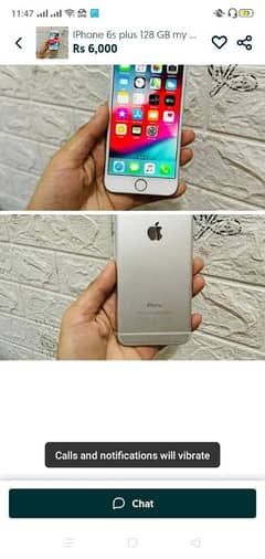 IPhone 6s plus 128 GB my WhatsApp number0329*26*51586