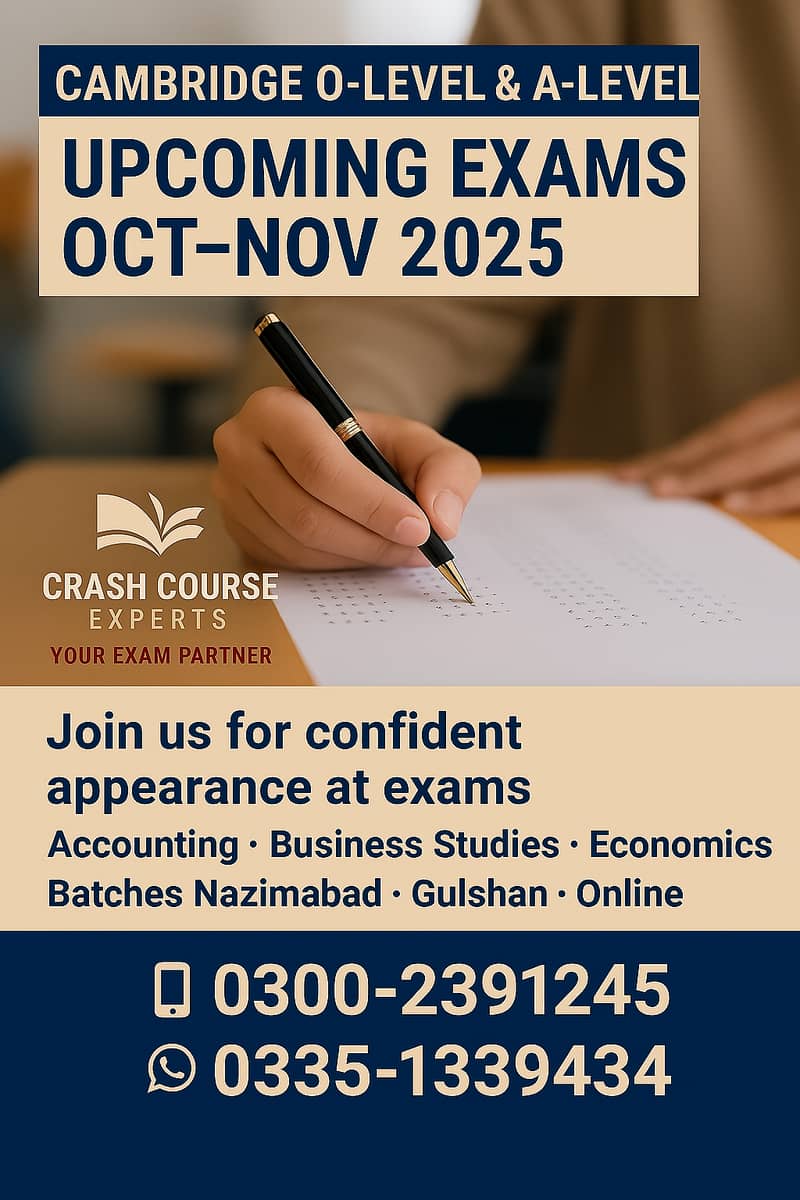 Fast-Track Private Exam Preparation for ACCA, O and A Levels Oct/Nov! 0