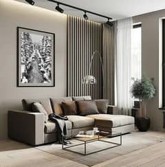 drawing Room design,PVC windows,foldable partition,PVC Gola,wooden par