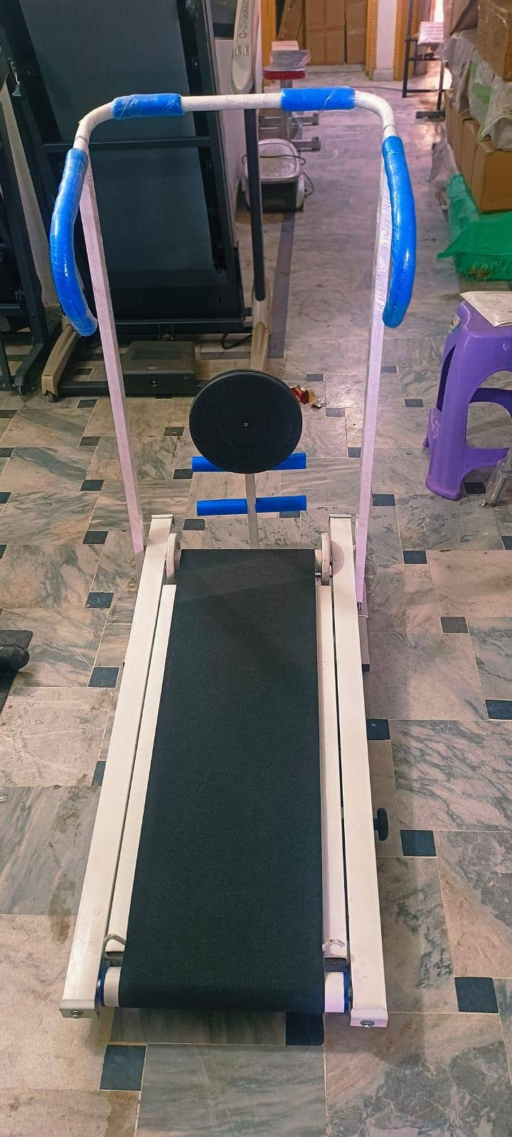 Manual treadmill with rollers and twister exercise machine box packed 6