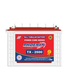 2 tubler battery 2500  1 year warranty