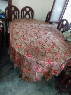 dining table with 6 chairs. .