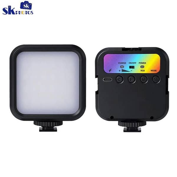 Mini RGB LED Full-Color Camera Video Light 5W with 800Lm Brightness, 3000K to 7000K Color Temperature, 5m Illumination Distance, 2000mAh Battery Capacity for Photography Lightning, Smartphones, Vlog, TikTok