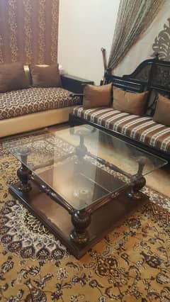 Italian style old table original wood polished table