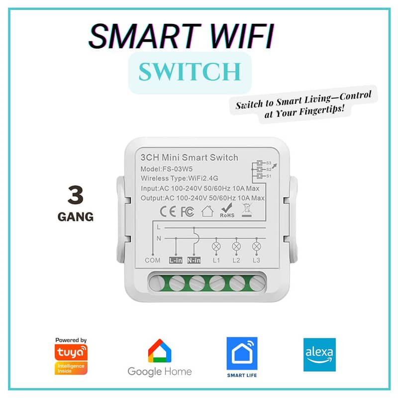 Smart wifi touch switch compatible with alexa and google/Tuya Switch 0