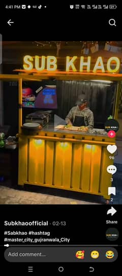 fast food counter / fast food cabin/  fastfood cart
