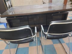 Executive office table with chairs