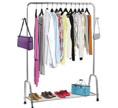 iron cloth hanging stand with shoe rack