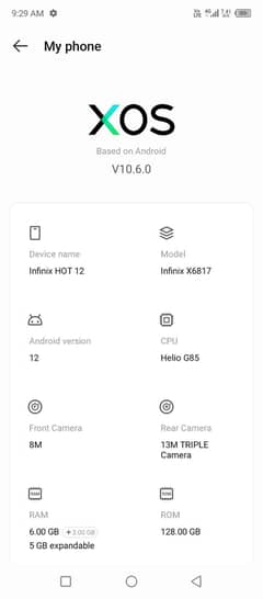 Infinix hot 12 condition good