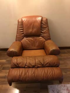 Real Leather large size Recliners x 2 pcs