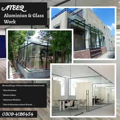 12mm Glass | Doors | Shower cabin | Office Partition | Aluminum Work