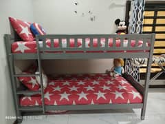Interwood wooden bunk bed with mattresses