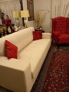 it's  beautiful off white colour sofa  ,it's 6 seater huge size