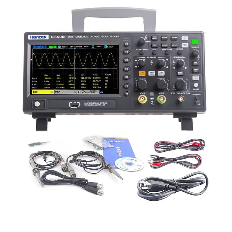 DSO2D10 Hantek Digital Storage Oscilloscope 2CH Dual Channel 100MHz 1