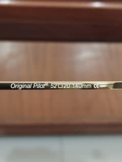 USA made Pilot Glasses Gold Frame with Nlack Glasses