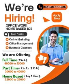 we hire males, females and students for online work