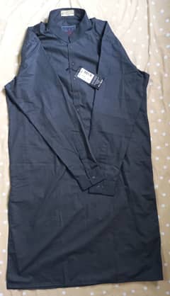 Shalwar Kameez (NEW) Maluki Cotton, Black Color, by Amir Adnan